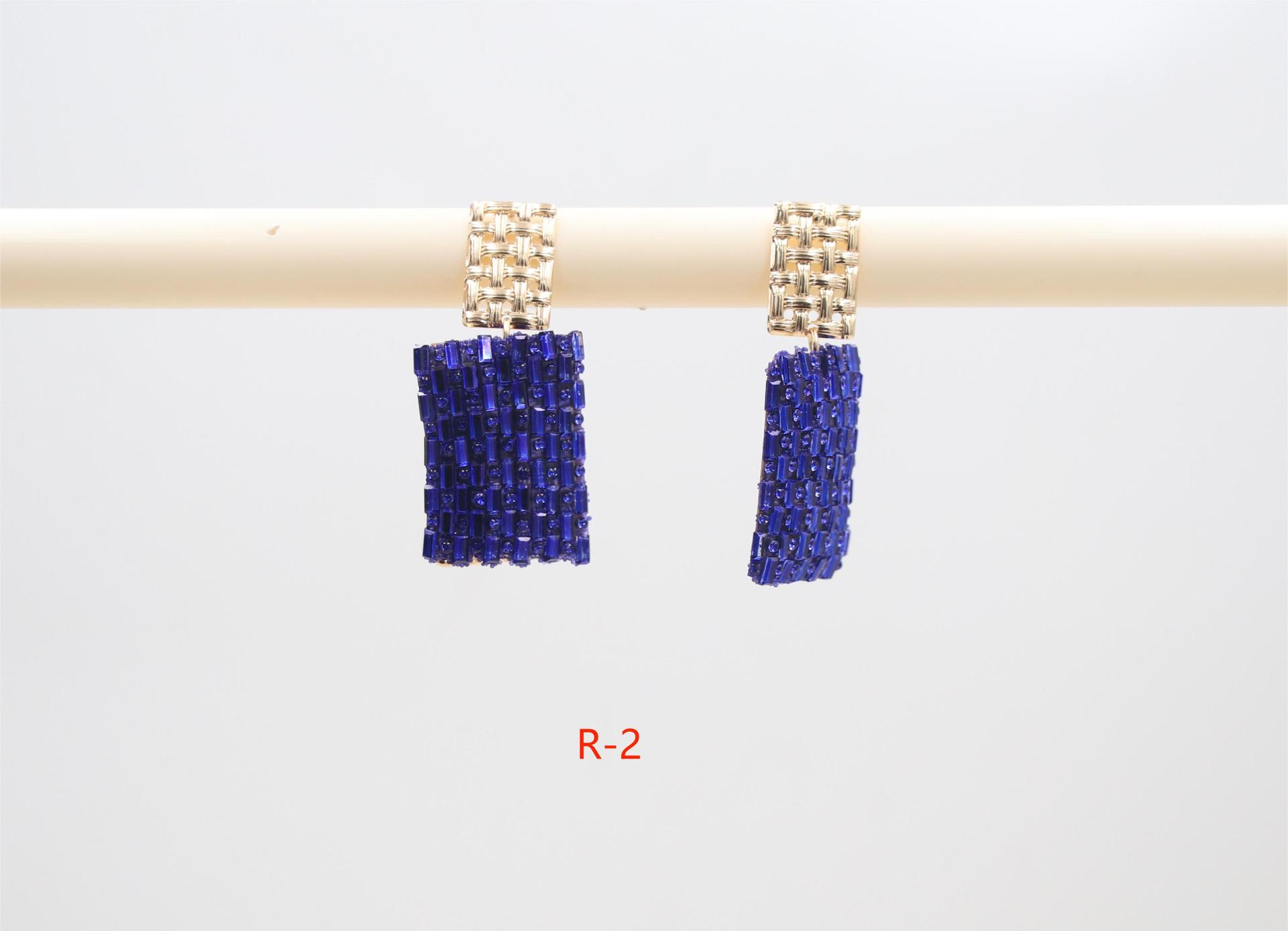 17g Weight Steel needle Ear Needle Material Glass Inlay Material Drop Earrings Classification 1 Pair Quantity Holiday, Daily Occasion Mixed materials Material Rectangle Pattern Women's Gender Inlay Design Simple Style Style 1 Pair Simple Style Rectangle Inlay Mixed Materials Glass Drop Earrings 2