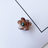 Crab pin, sophisticated hair accessory, hairgrip, small hairpins, bangs, flowered, internet celebrity