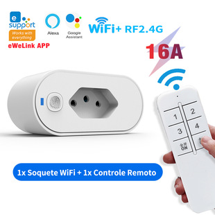 Smart Socket Brazil Plug Ewelink Timing Metering Socket Easy Micro-Connect APP Remote Intelligent Voice Control