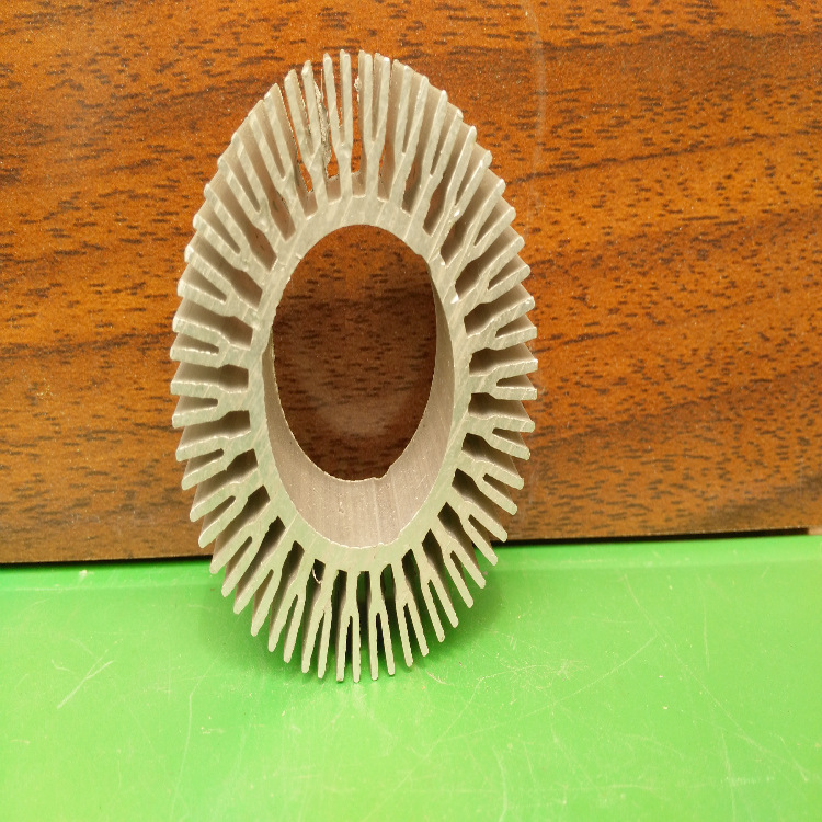 LED灯太阳花散热铝型材 圆形空心散热铝合金生产订制