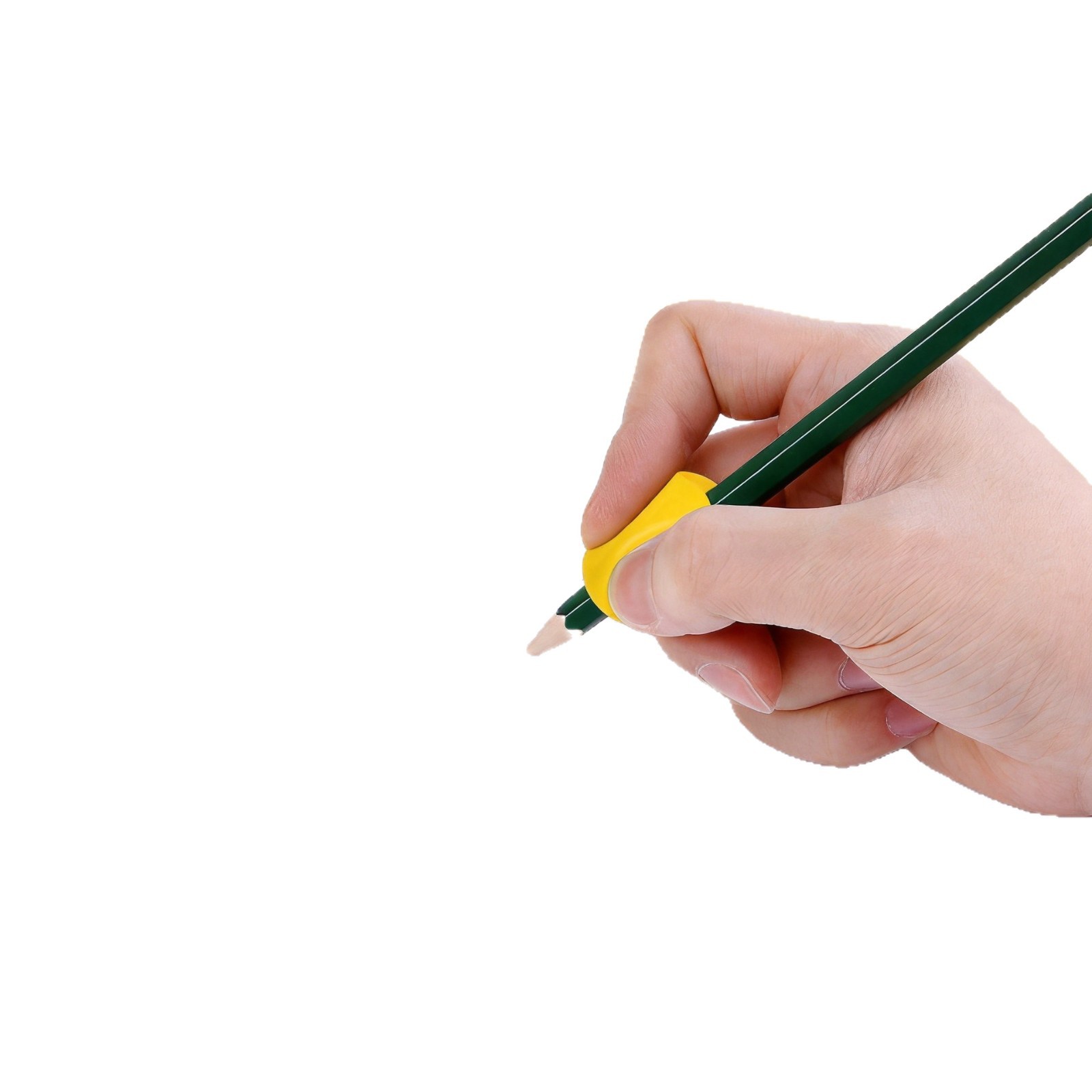 Corrector de agarre de lápiz de silicona para niños, funda para lápiz para corregir la postura de agarre y prevenir la miopía, artículo de papelería para el regreso a clases, funda de silicona para lápiz.