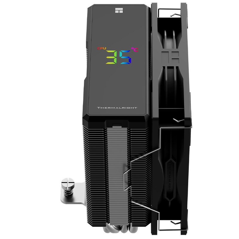 Радиатор с воздушным охлаждением LI-MIN AX120R DIGITAL BLACK, ARGB, фантазийные цвета, черный, цифровой дисплей, 4 тепловые трубки