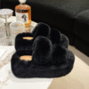 Slippers, demi-season fleece footwear platform, plus size