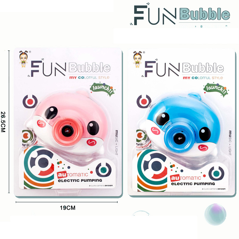 Nuevos niños de deportes al aire libre ocio dibujos animados luz música burbuja máquina juguete conejo burbuja Cámara comercio exterior