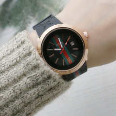 立體花紋膠帶大盤男女生手錶網紅直播手錶石英表女士女士石英表23