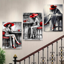 新款 5D钻石画套装 时尚美女 DIY贴钻装饰画跨境热销厂家批发