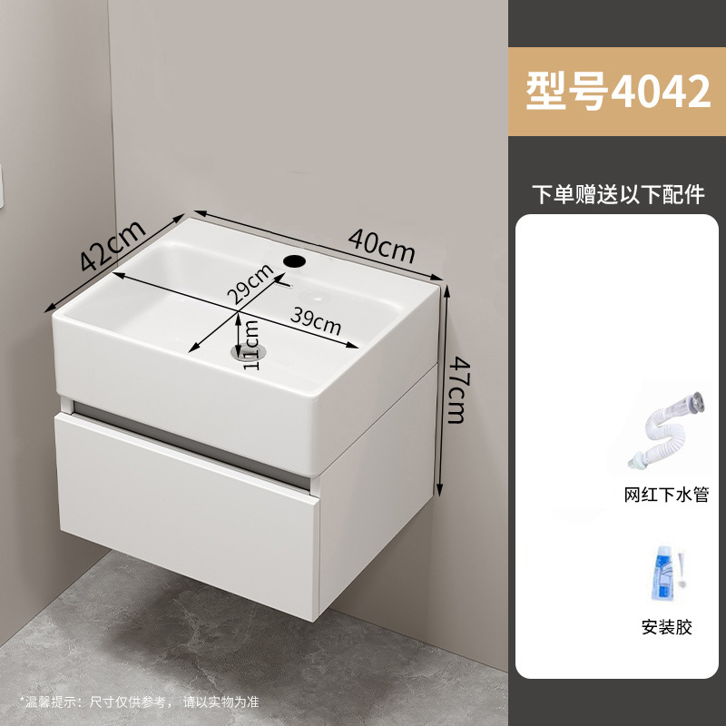 4042 lavabo elegante gabinete blanco sin grifo y gabinete sin espejo