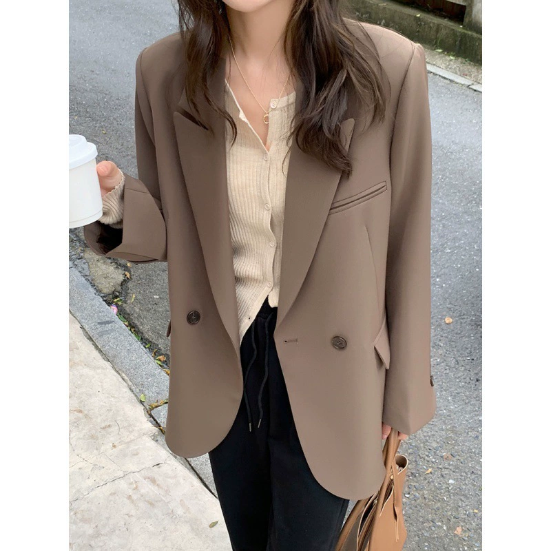 Autumn classic suit jacket, oversize, high-quality style, plus size