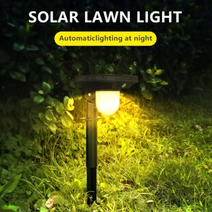 Cross-border solar lamp garden lamp with human body induction warm light ground plug lawn lamp yard decoration atmosphere lamp