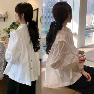 in stock 2024 Autumn New Loose Pregnant Women's Shirt Top Half Skirt Casual Pregnant Women's Two-piece Suit