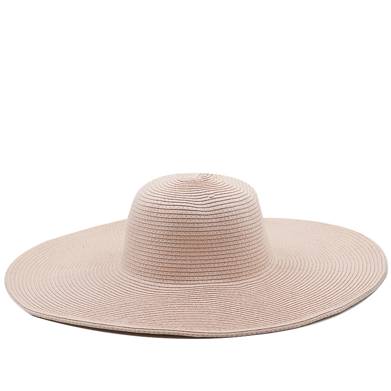 13cm Candy Color Women's Wide Brim Beach Sun-proof Sun Straw Hat display picture 1