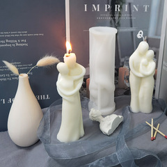 3xin Human Figure Scented Candle Silicone Mold DIY Lover's Human Body Handmade Soap Plaster Decor Aroma Stone Grinder