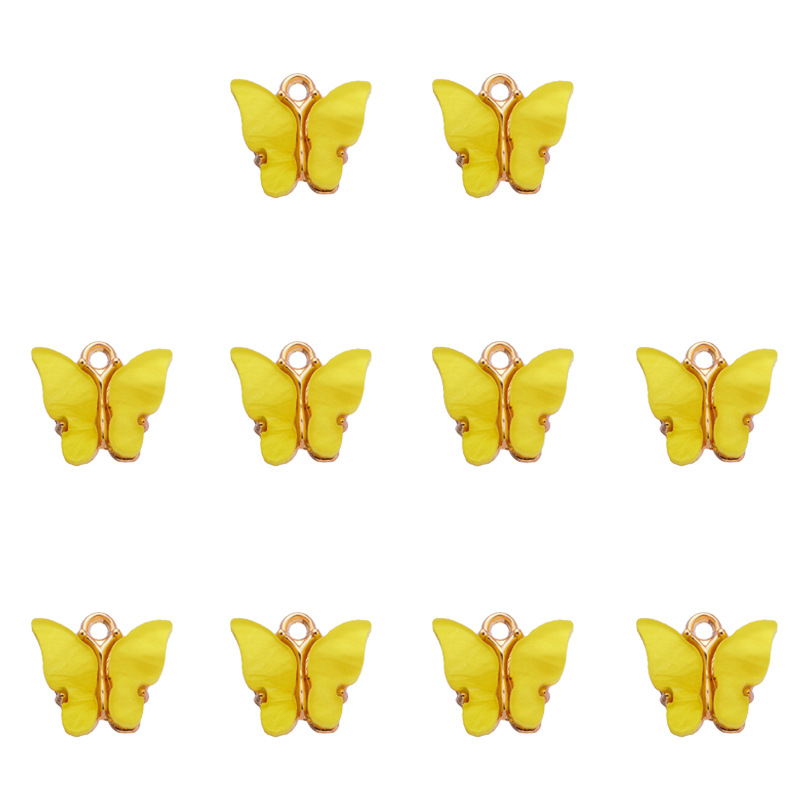 A Pack Of 30 Alloy Acrylic Colorful Butterfly Pendant DIY Jewelry Accessories Earrings Necklace display picture 10