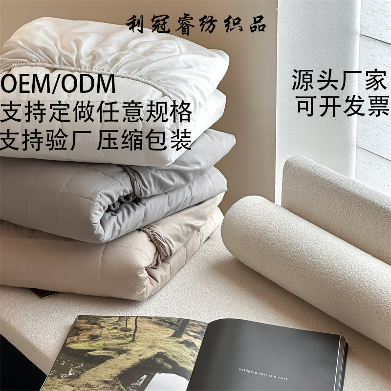 Cross-Border Export Thickened Class a Quilted Waterproof Urine-Proof Bed Cover Light Luxury Fitted Sheet Batch Custom Sample