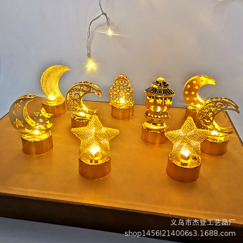 Cross-Border Golden Iron Led Candle Light Star Moon Small Tea Light Desktop Decoration Decorative Light Holiday Atmosphere Light Cross-Border Golden Iron Led Candle Light Star Moon Small Tea Light Desktop Decoration Decorative Light Holiday Atmosphere Light