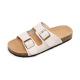 Summer new flat bottomed oversized flat strap Boken sandals for women, summer outerwear thick bottomed lazy casual beach shoes for women