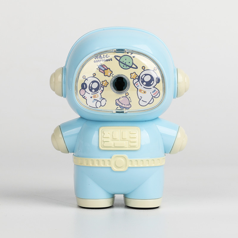 7860 astronauta cuchillo de lápiz mano rotación cuchillo de lápiz para el día de la infancia regalo afilador de lápiz al por mayor