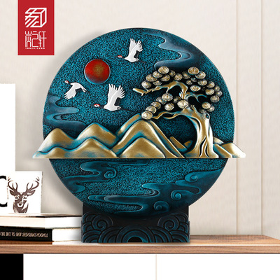 Home Furnishing Jewelry Chinese style Decoration a living room The rising sun Store ornament a decoration Activated carbon carving Arts and Crafts
