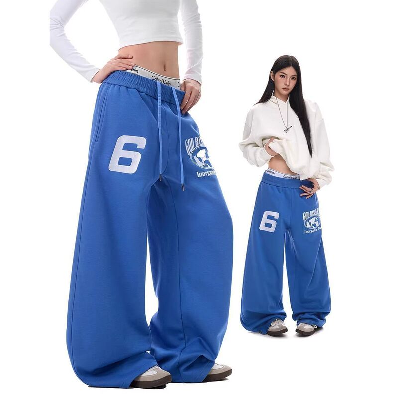 American-style trendy hip-hop sweatpants for men and women, spring high street printed casual pants, jazz dance sports wide-leg pants American-style trendy hip-hop sweatpants for men and women, spring high street printed casual pants, jazz dance sports wide-leg pants
