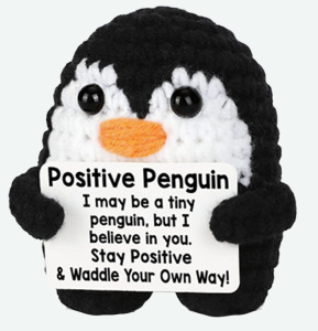 서있는 펭귄 흑백 P 카드