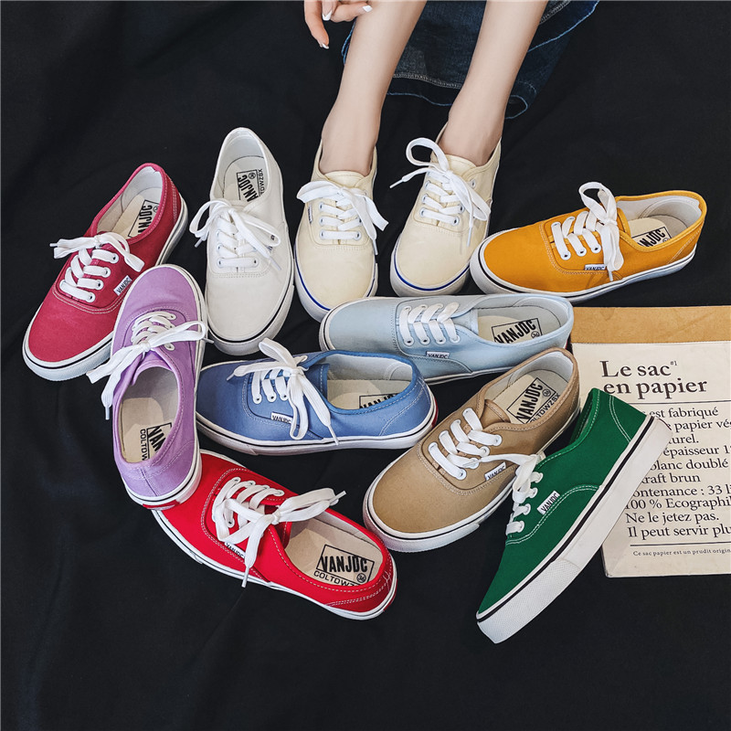 Canvas Shoes for Women 2026 Spring New Style Student Korean Version Ins Sports Casual Sneakers Street Style Running White Shoes Trendy