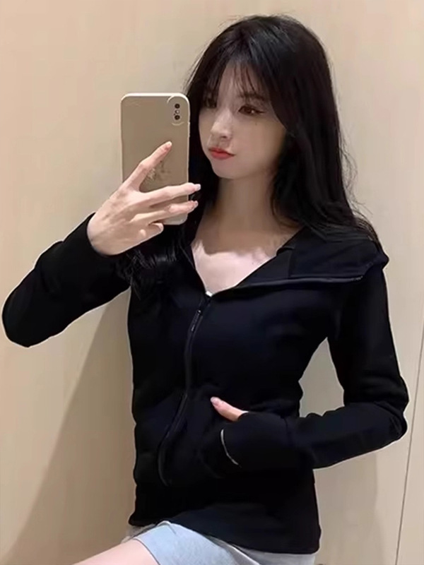 2025秋季新款卫衣外套女春秋款露露修身瑜伽服开衫紧身运动上衣|undefined