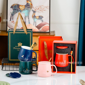 Ceramic cup gift box set, creative mugs, advertising logo, event small gifts, wholesale of daily-use coffee cups pic 3