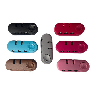 in stock supply plastic fixed color combination lock travel luggage combination lock pull tab luggage lock anti-lost