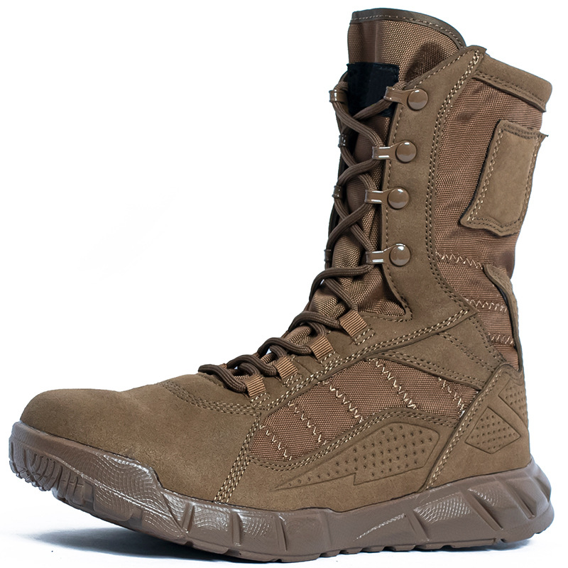 Zapatos de montaña al aire libre, botas de desierto, botas tácticas de hombre, botas anti-deslizantes, anti-desgaste, botas anti-desierto de piel de vaca image 8