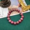 Retro accessory, organic round beads, sophisticated necklace from pearl, elastic bracelet, jewelry