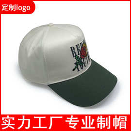 定制帽子网眼透气棒球帽字母刺绣logo遮阳帽定制五片帽子跨境帽厂