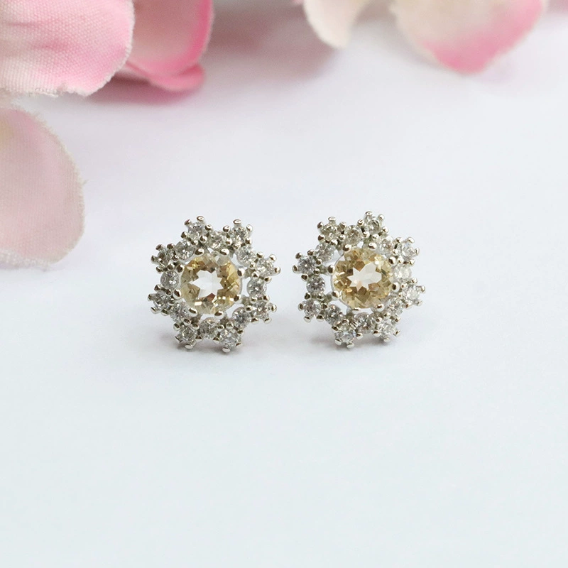 鑫钰 Серьги из органики, серебряная игла, аксессуар, со снежинками, проба серебро 925, оптовая закупка