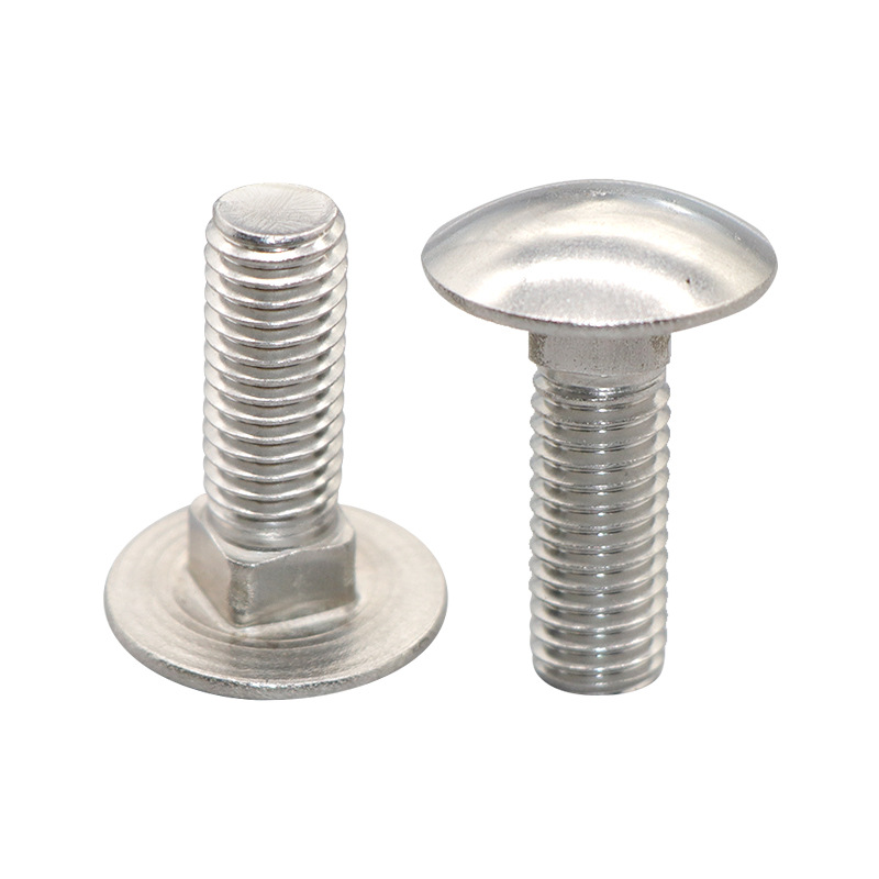 304不锈钢马车螺丝 小头半圆扁头方颈螺栓货架桥架链接螺钉M4-M10
