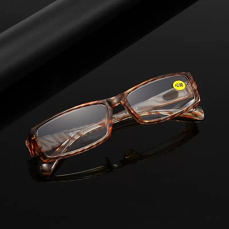 新款方形条纹老花镜男速卖通亚马逊爆款复古老年眼镜女阅读镜直销