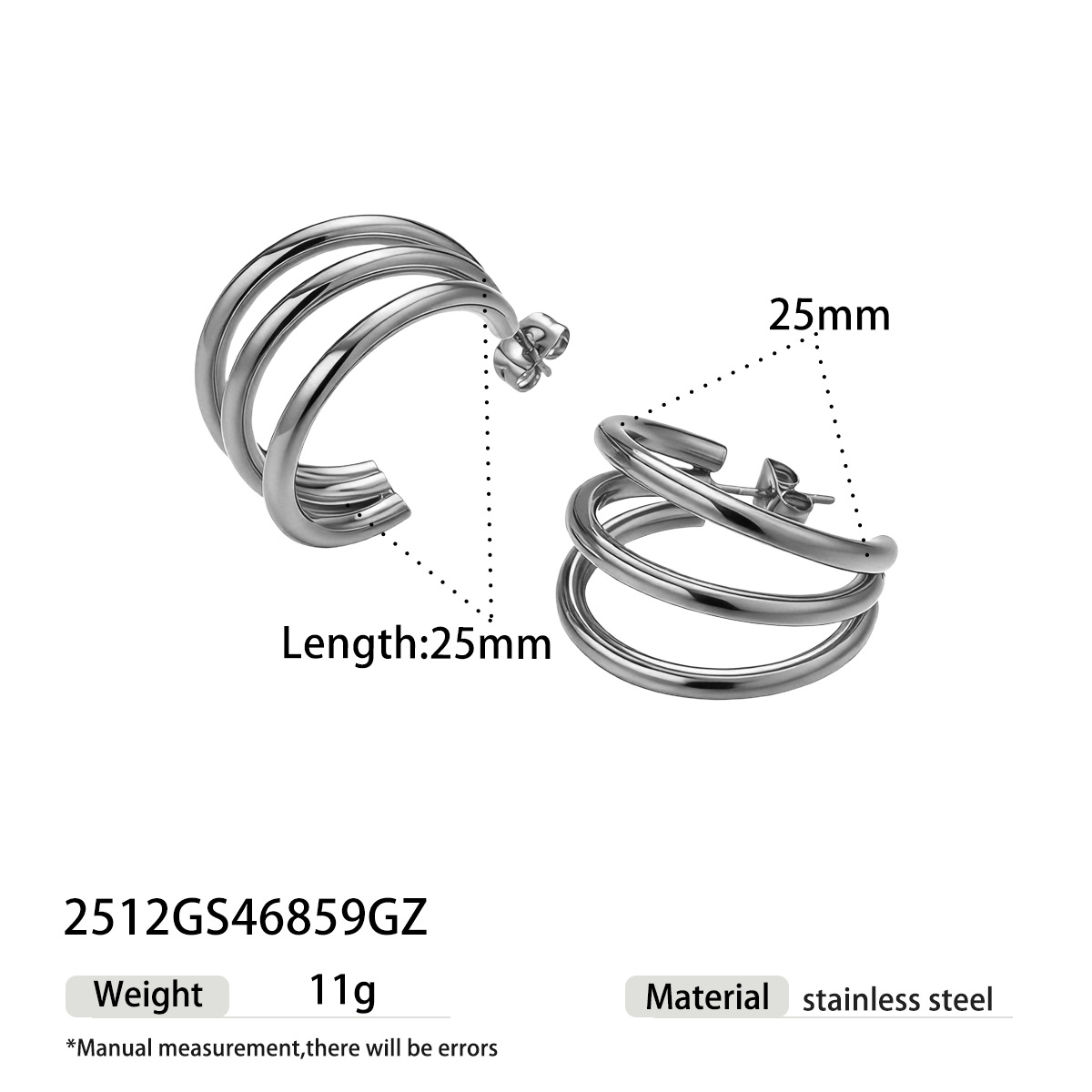 TENA Europa y América aretes de aretes de acero inoxidable geométricos aretes de aretes de aretes de aretes de acero inoxidable caliente diseño universal nicho Zhongzhong aretes de aretes de acero de titanio para mujeres transfronterizas image 7