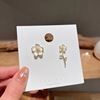 Summer fresh universal earrings, flowered, 2023, simple and elegant design