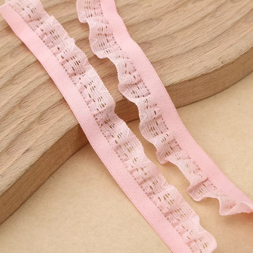 简约波浪柔软弹力1.8cm蕾丝花边高品质木耳花边辅料沐浴球辅料