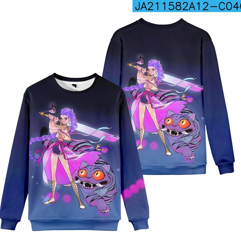 3D新品电影  K-POP 猎魔女团 套头圆领卫衣印花成人儿童|undefined