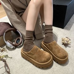 MARCO&JOYCE秋季新款包头拖鞋女外穿超轻厚底半拖穆勒鞋增高松糕