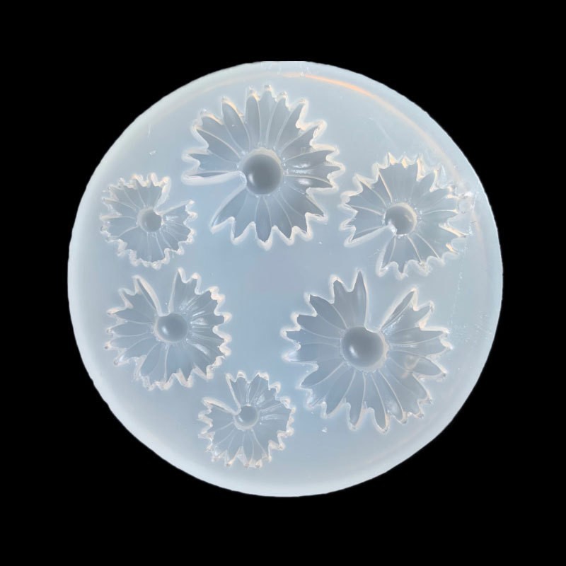 Mini pequeño Zou crisantemo molde de silicona hecha a mano DIY joyería teléfono móvil Shell parche decorativo arcilla epoxi