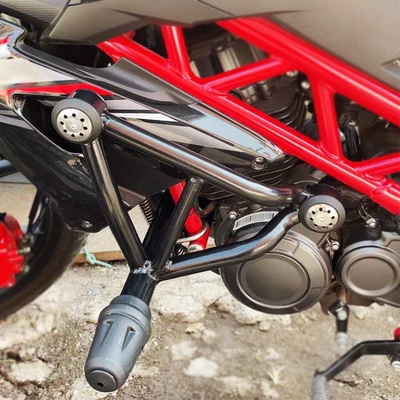 Suitable for Benelli Tnt150I Efi Bumper Original Hongbaolong Bj150-29A Front Bumper Anti-Fall Bar Modification (Motorcycle bumper) - red-baolong-150-black-bars-a-pair-of-vinyl-sleeves-original-thickening