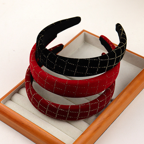 Korean Version Thickened Water Diamond Hair Clip for Women, Ins Trendy Crown High Hair Band, Fashionable Headband for Outdoors and Vlogging, Versatile Hair Accessory