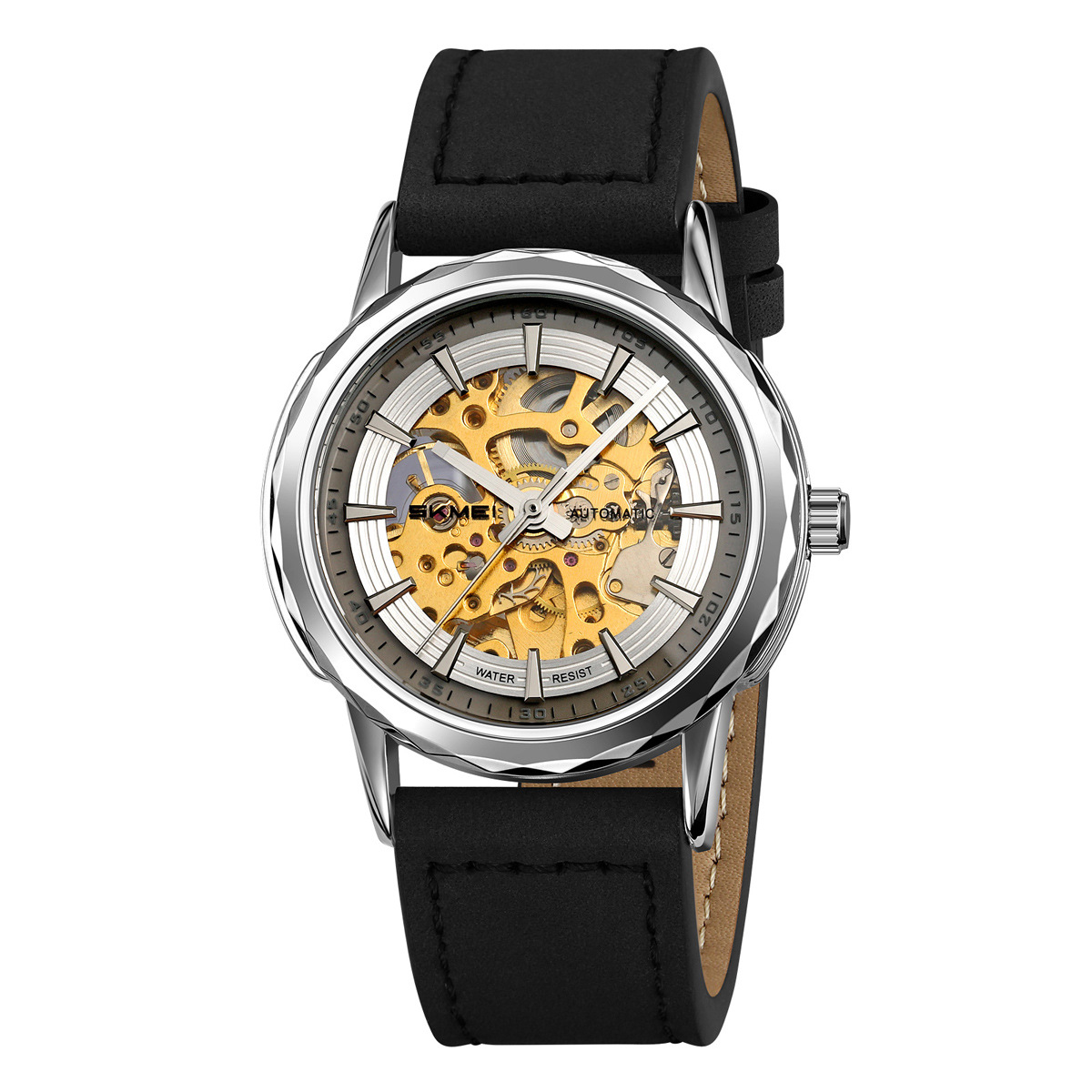 Reloj mecánico automático retrógrado simple, esfera grande, relojes de hombres de negocios, regalos al por mayor, comercio exterior, personalización