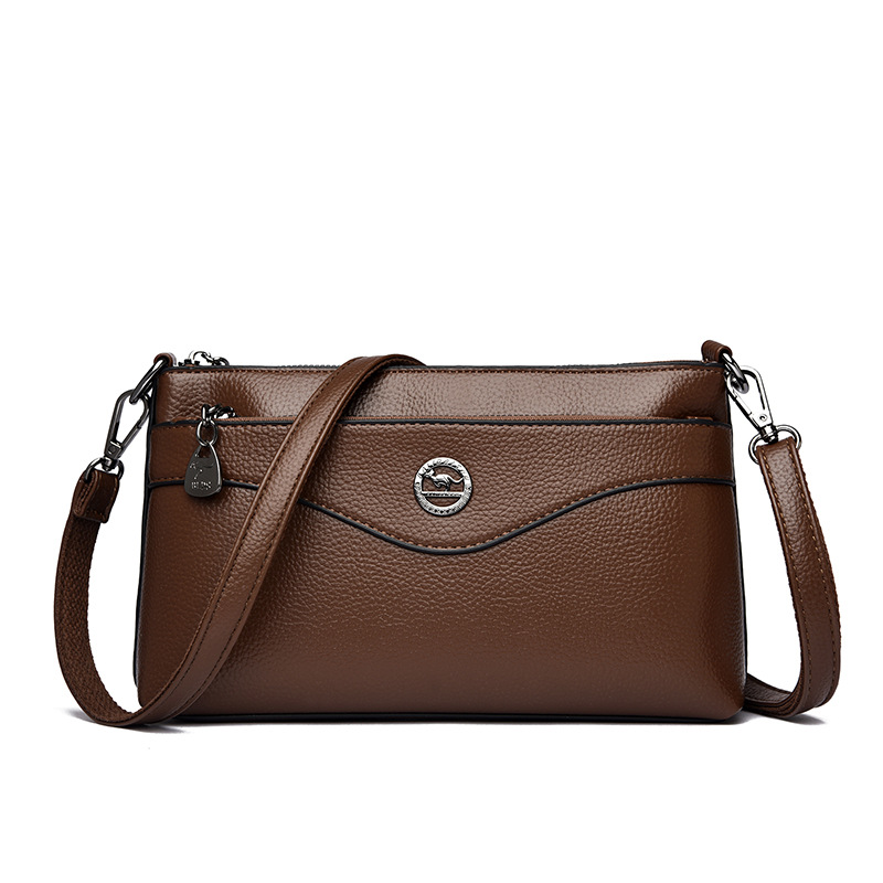 Women's Soft Leather Crossbody Bag, Large Capacity Shoulder Bag, Versatile Commuter Casual Handbag For Middle-Aged Women - Thumbnail 6