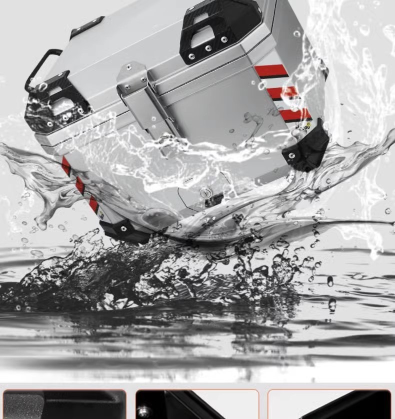 55L One-Click Quick-Release Motorcycle Trunk Large-Capacity Abs Waterproof Square Box No. 9 Universal Electric Vehicle Trunk