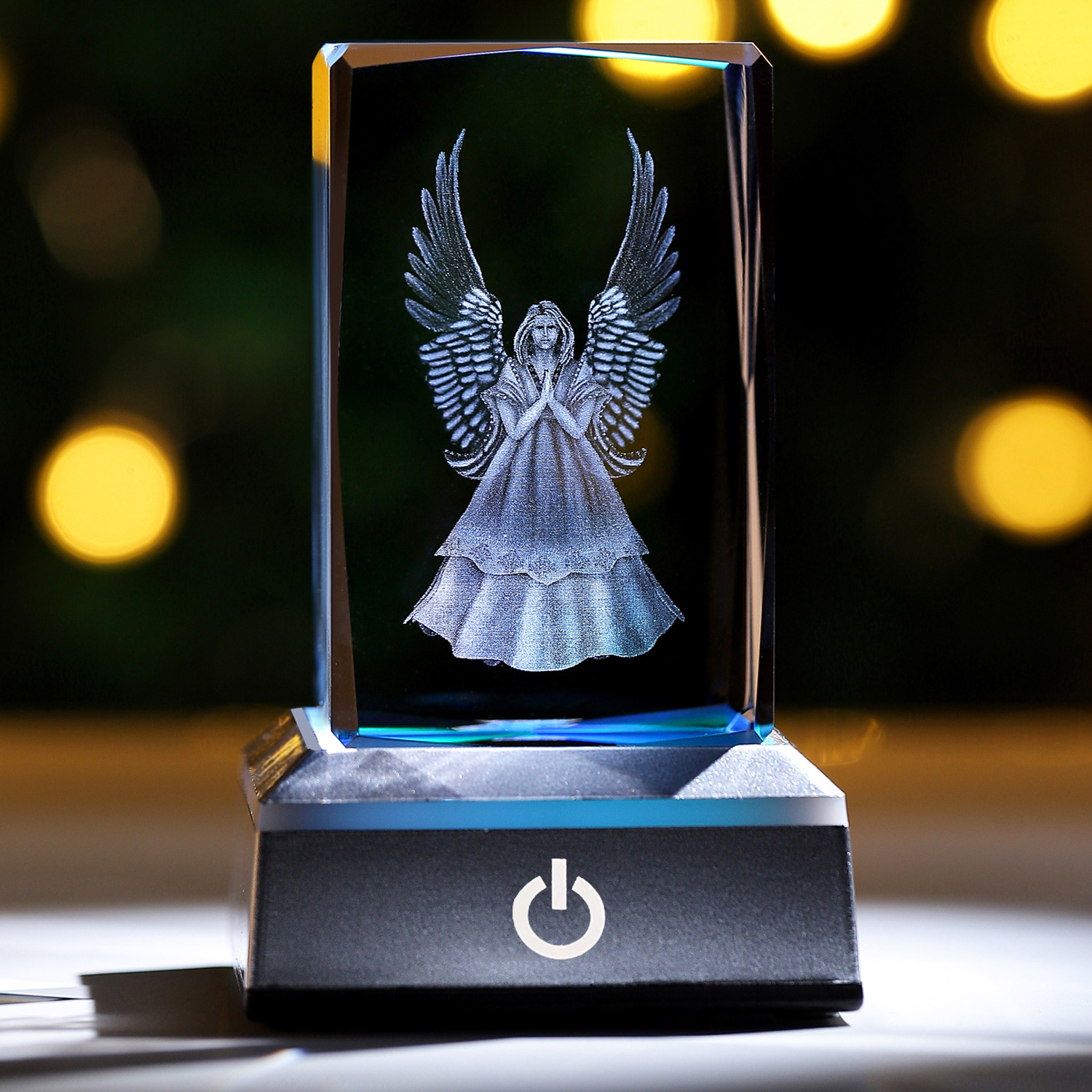 Transfronterizo al por mayor 3D animal Jesús Rosa cuboide adornos de cristal táctil sensible color cumpleaños regalo del Día de San Valentín