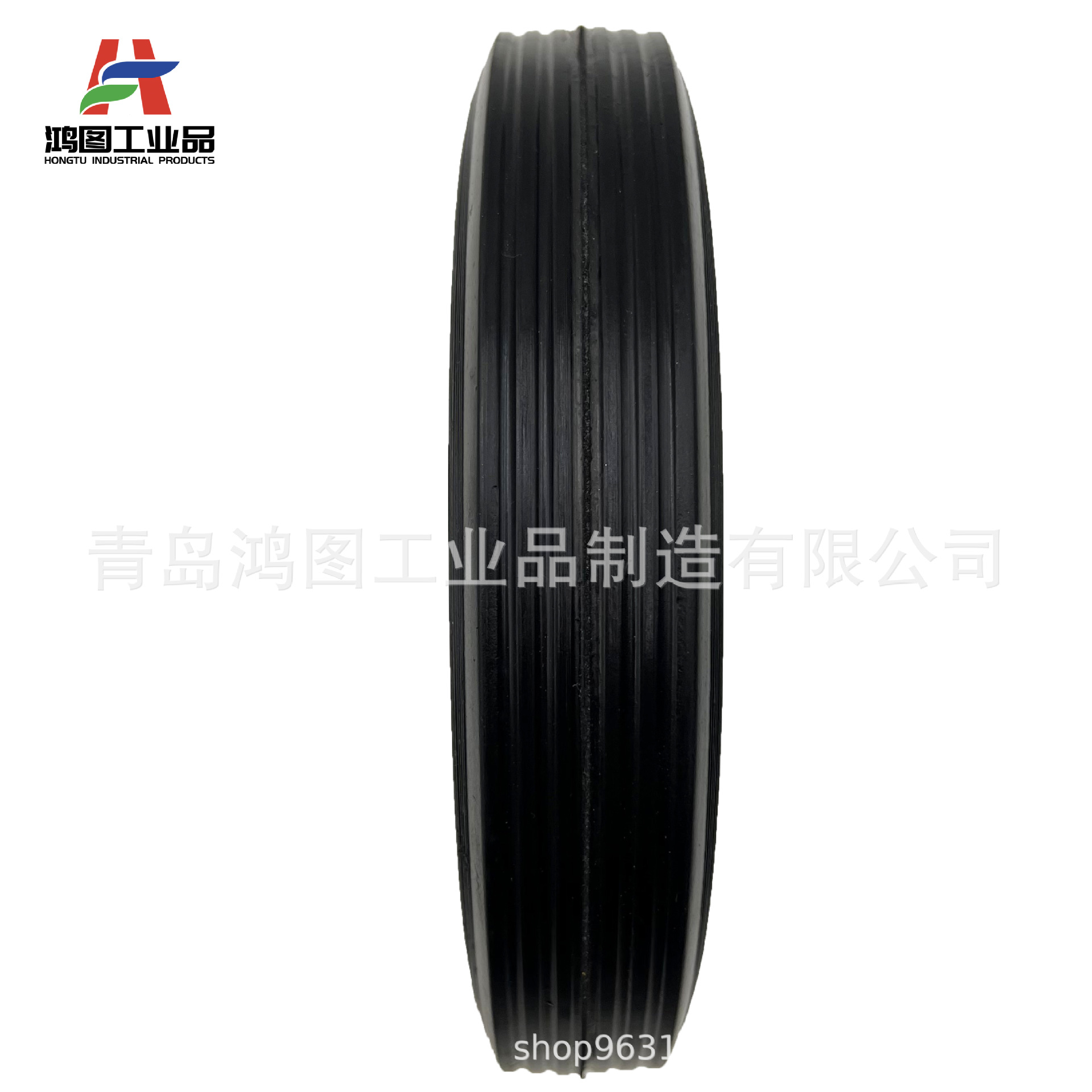 8寸8x1.75橡胶实心轮胎顺纹 (3)