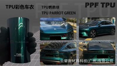 Automotive Film, Tpu Color-Changing Film with - 15215m-5-years-warranty-tpu-parrot-green-water-sticker