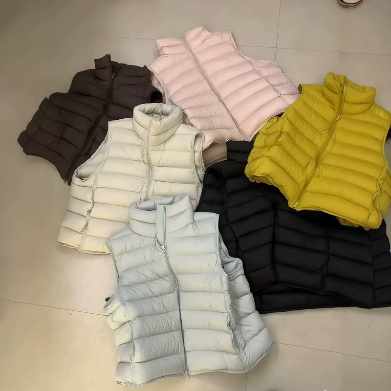 Super stylish ribbed vest for autumn and winter, lightweight down cotton vest for women, Korean style, loose sleeveless vest, warm Super stylish ribbed vest for autumn and winter, lightweight down cotton vest for women, Korean style, loose sleeveless vest, warm