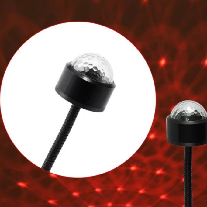 Luz de atmósfera de automóvil USB colorido control de voz luz de ritmo dj automóvil LED luz de atmósfera M9 bola mágica luz de cielo
